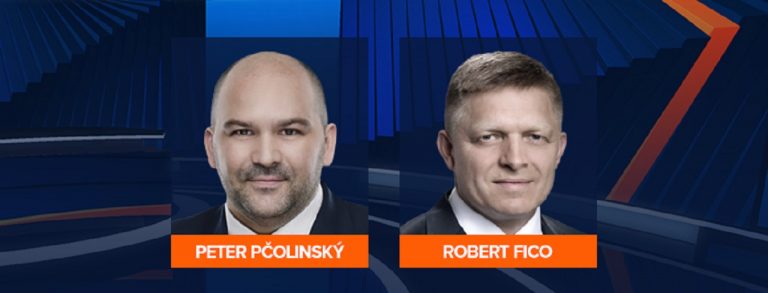 podpredseda Národnej rady SR Peter Pčolinský (Sme rodina) a predseda strany Smer-SD Robert Fico