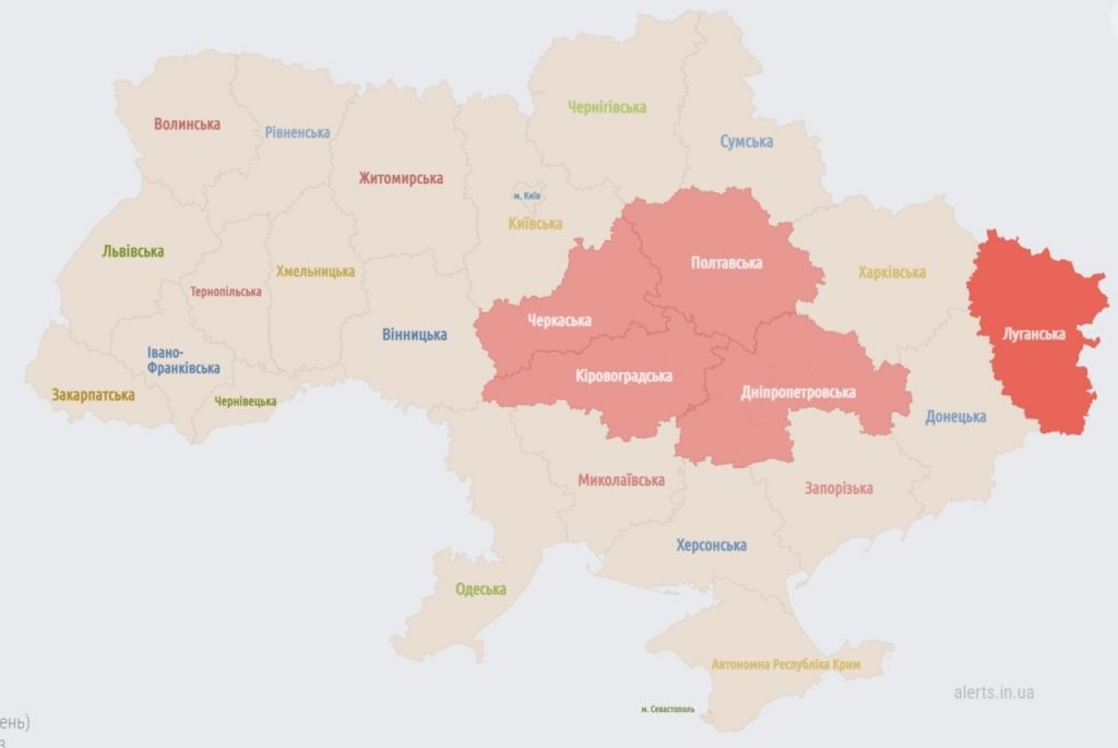 Telegramové kanály Krivého Rohu hlásia štyri výbuchy počas leteckého poplachu