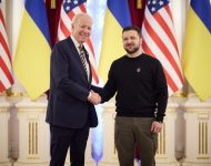 Biden a Zelenskyj v Kyjeve