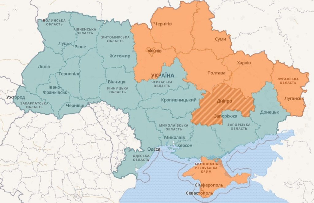 Letecký nálet v Kyjeve a vo viacerých severných a východných oblastiach