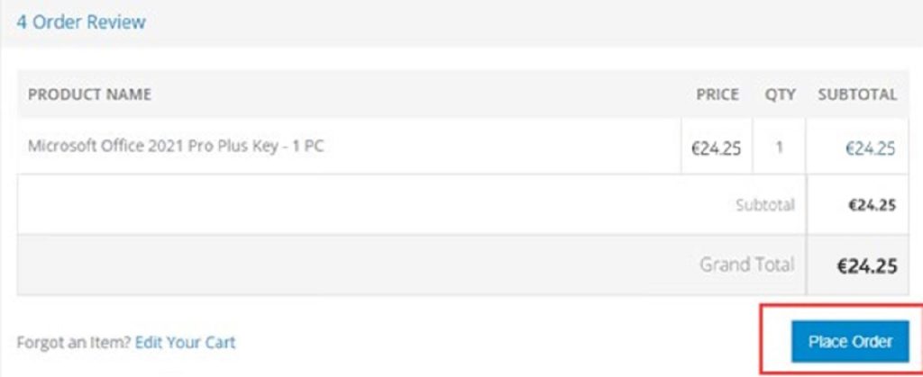 Skontrolujte svoju objednávku a kliknite na tlačidlo "Objednať"