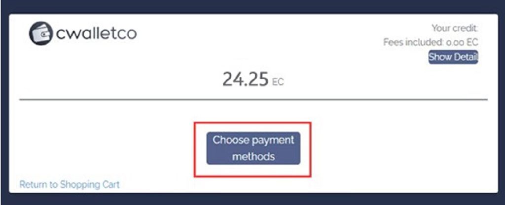Potom sa zobrazí táto stránka a kliknite na položku "Vybrať spôsoby platby"