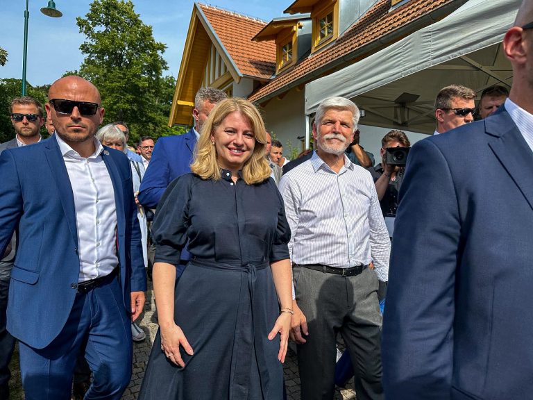 Prezidentka SR Zuzana Čaputová a český prezident Petr Pavel