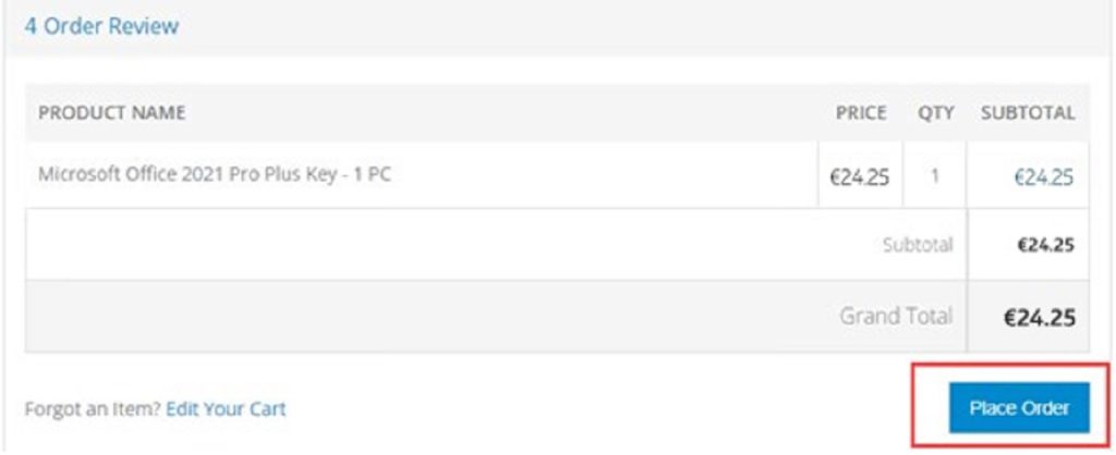 Skontrolujte svoju objednávku a kliknite na tlačidlo "Objednať"