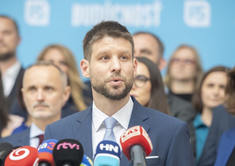Voľby23: Tlačová konferencia hnutia Progresívne Slovensko k predstaveniu kandidátky PS - tím pre lepšiu budúcnosť Slovenska