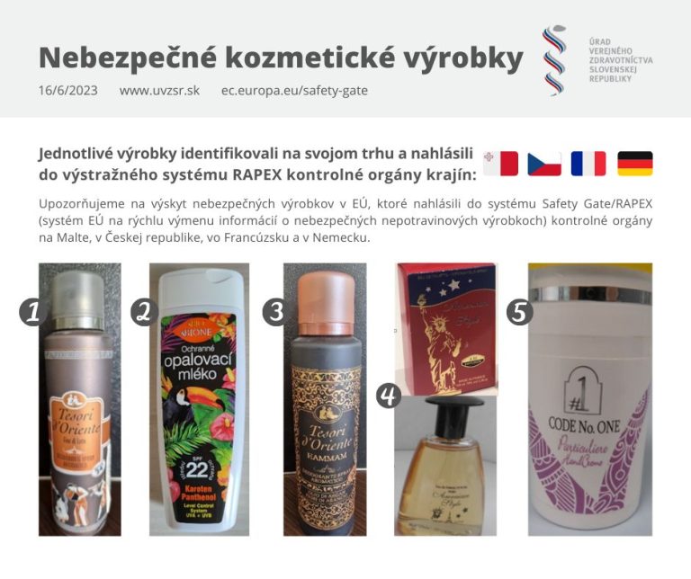 nebezpečné kozmetické výrobky