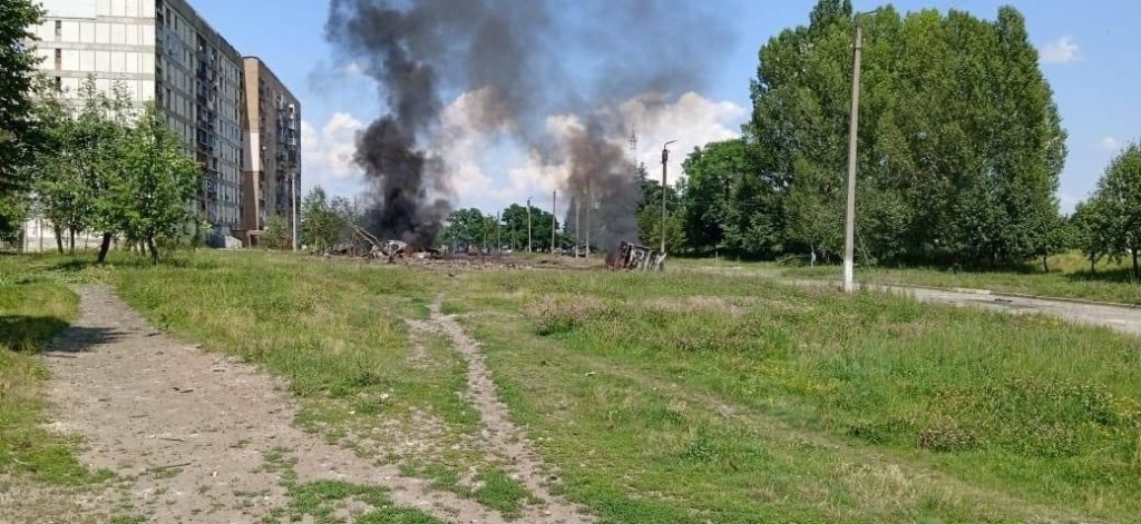 Ostreľovanie v meste Pervomajskij