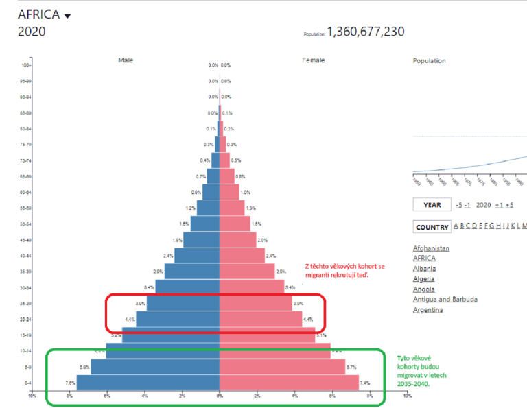 demografický strom Afriky