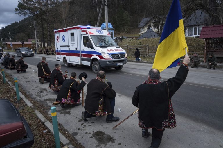 Russia Ukraine War Haculcovia padlý ukrajinský vojak rozlúčka