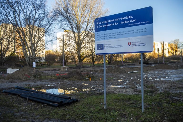 Petržalka, električková trať