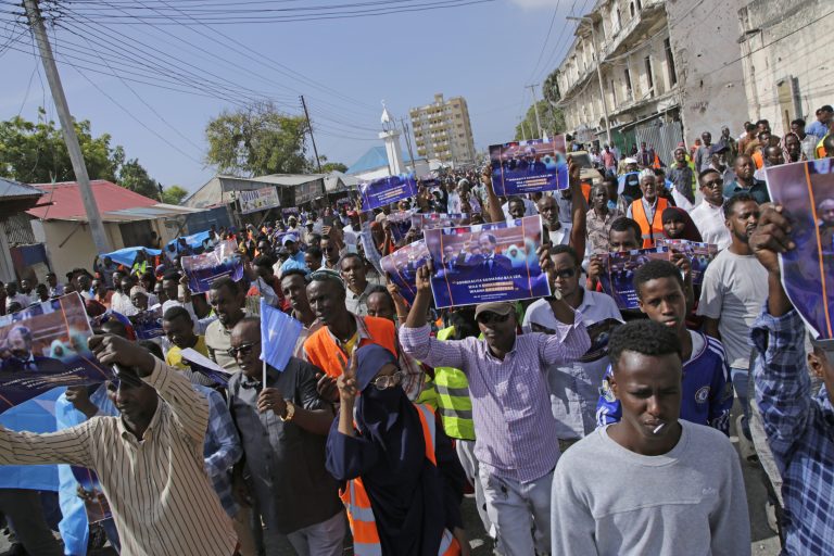 Somalia Demonstration Somálčania