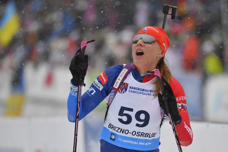 slovenská biatlonistka Anastasia Kuzminová