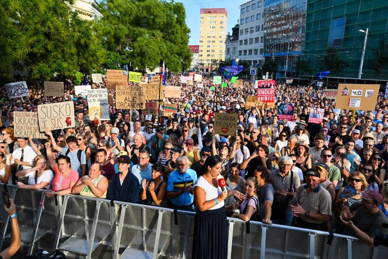 Opozícia protest