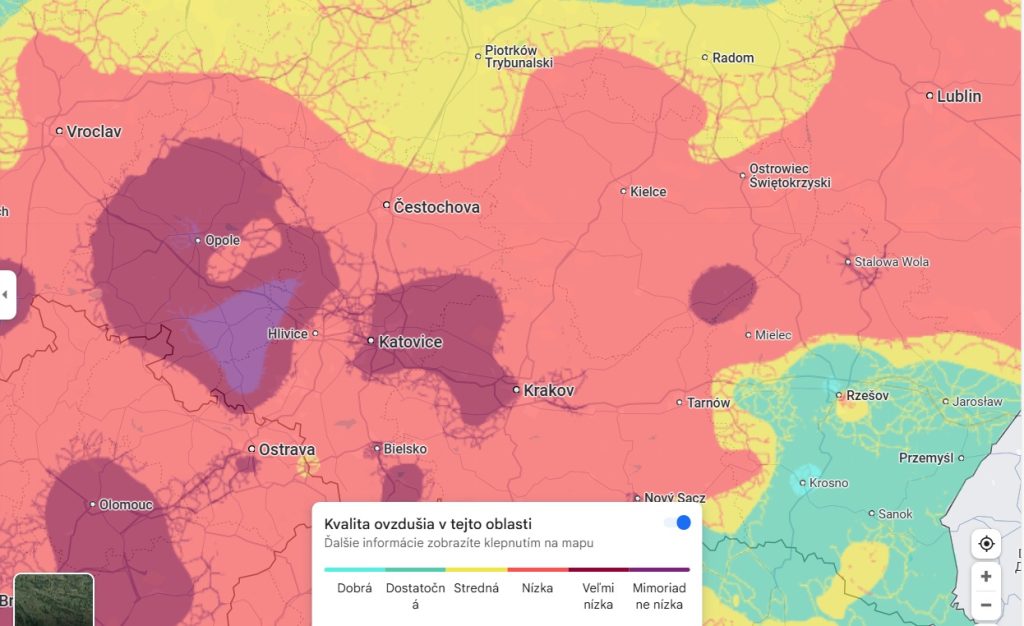 kvalita ovzdušia v Poľsku