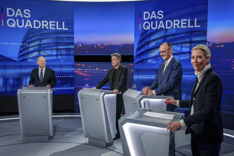 Scholz, Habeck, Merz, Weidelová