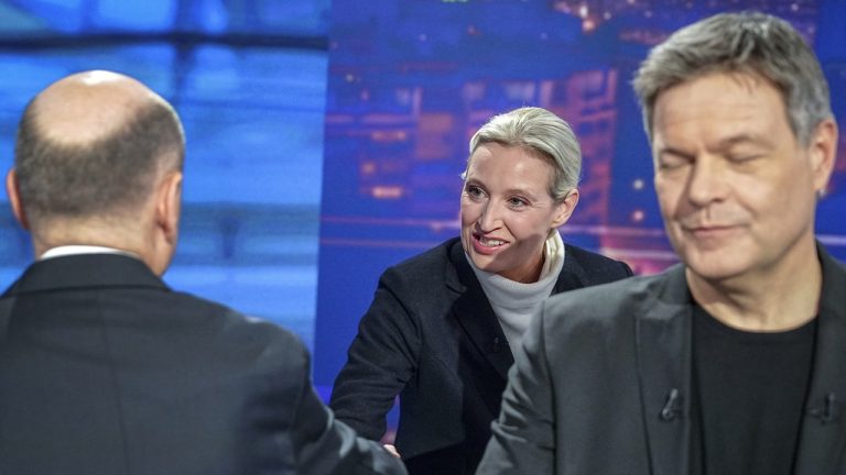 Televízna predvolebná diskusia so tyrmi kandidátmi na post nemeckého kancelára AfD CDU