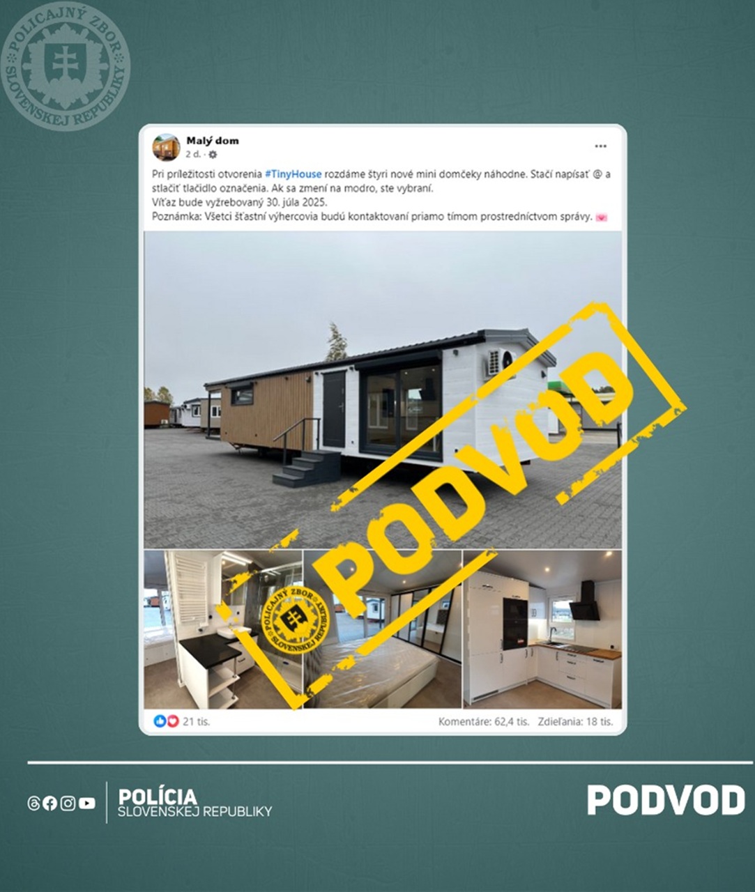 Na sociálnej sieti sa šíri podvodná súťaž o malý dom