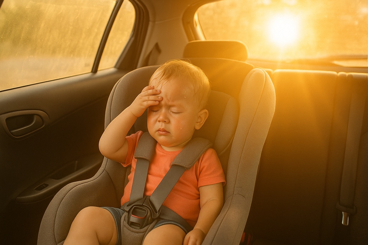 dieťa auto horúčava