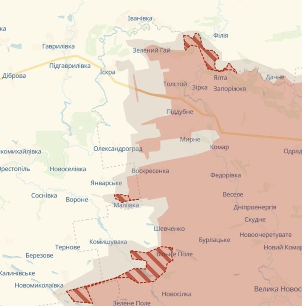 Ruské jednotky postúpili v Dnepropetrovskej oblasti, západne od dediny Malievka