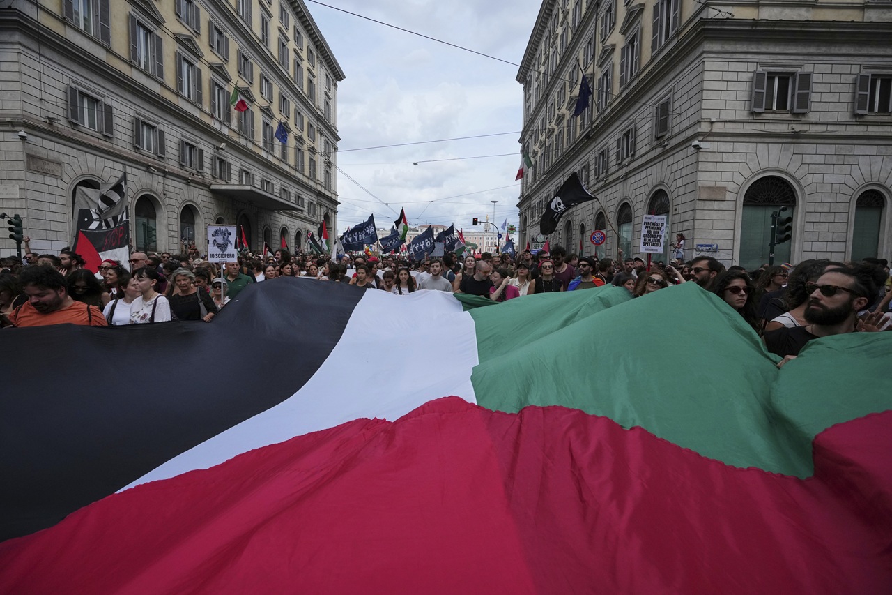Taliansko demonštrácie Gaza