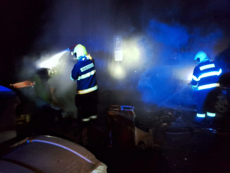 čadca kontajnery požiar