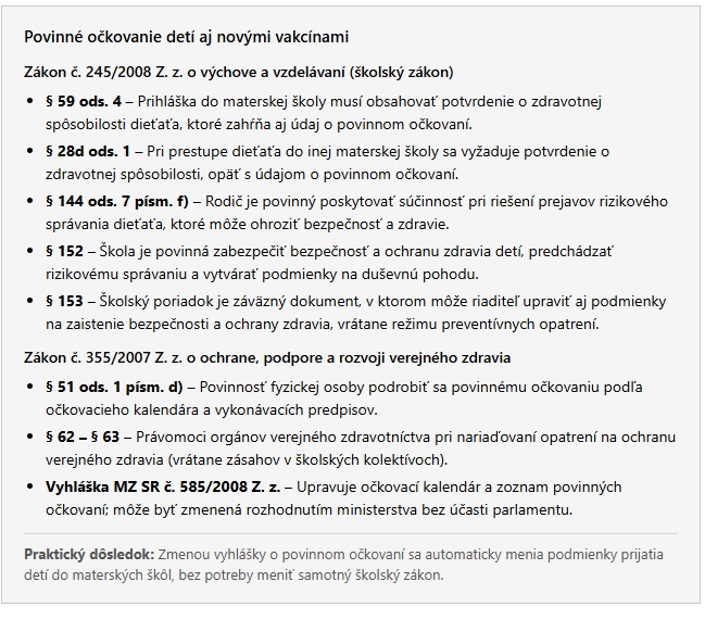 povinné očkovanie
