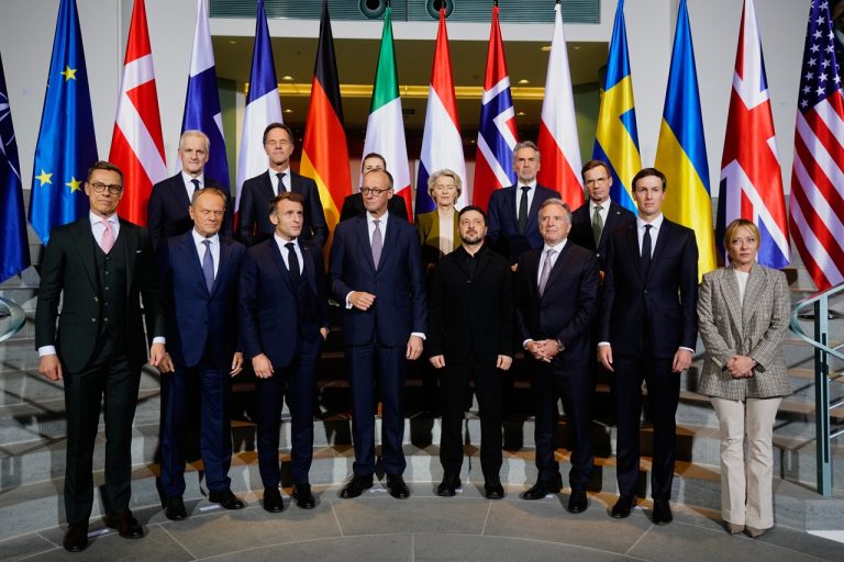 rokovania v Berlíne Zelenskyj Merz Meloni von der Leyen Macron Tusk