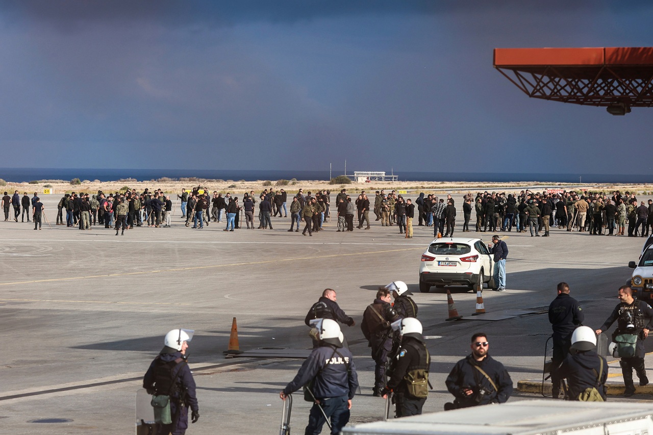 Grécko Kréta poľnohospodári protest