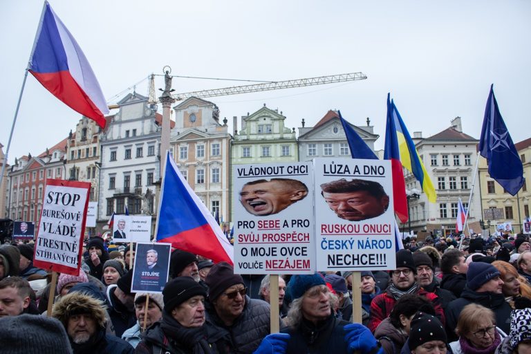 Praha zhromaždenie Pavel