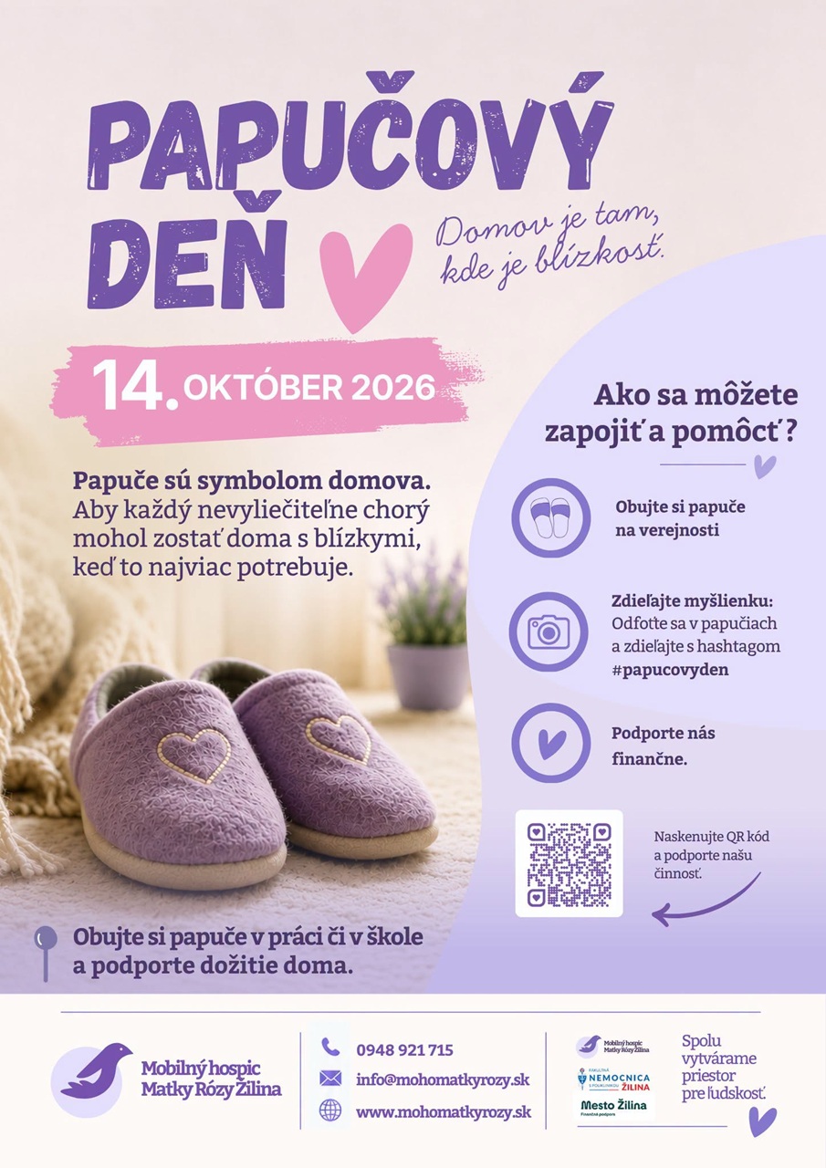 Papučový deň v Žiline poukáže na význam mobilných hospicov